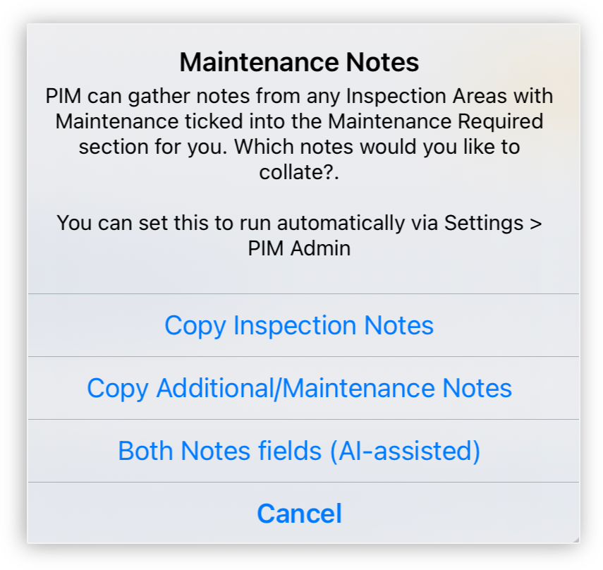 PIM Auto Collate Maintenance Notes