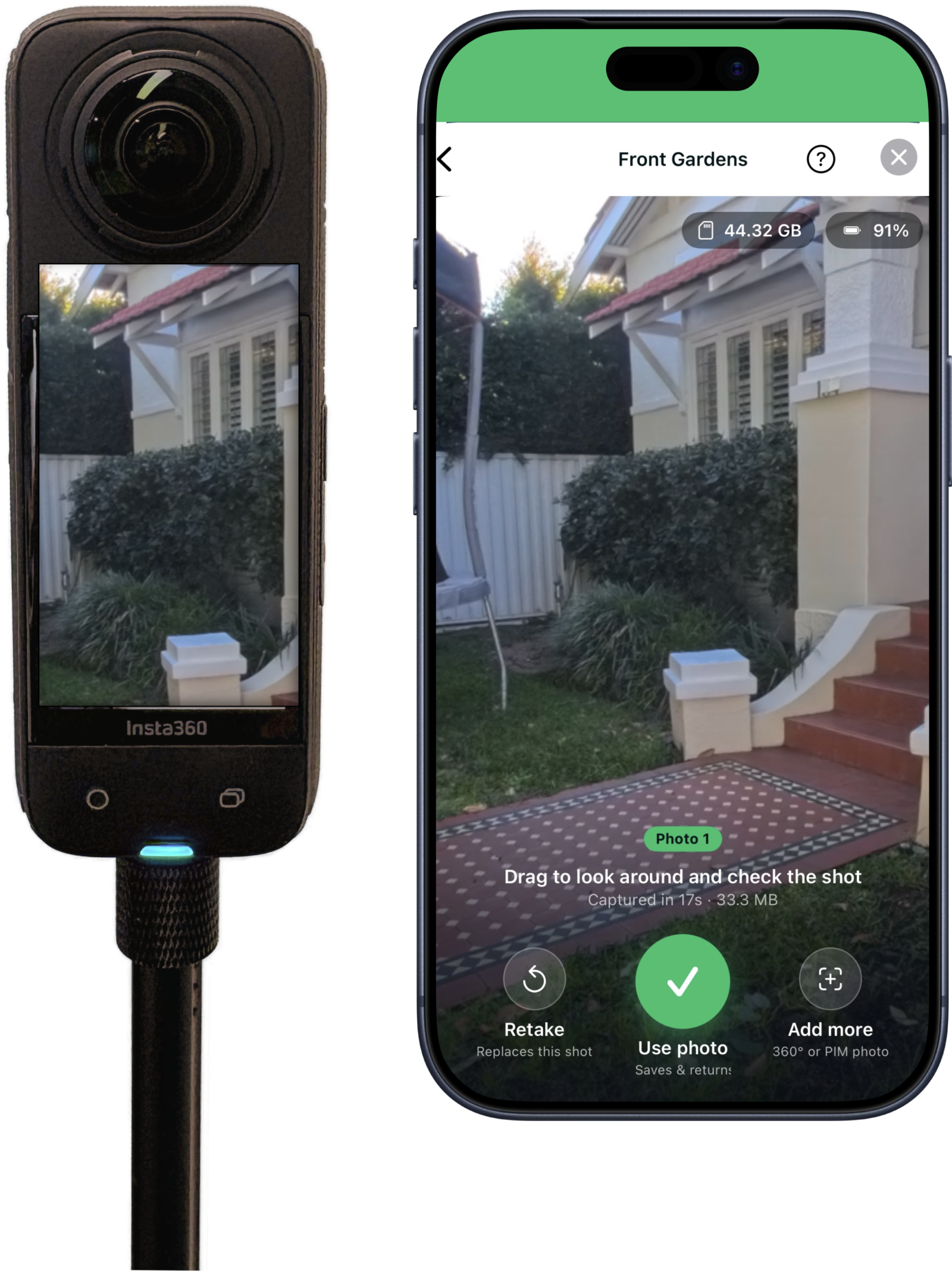 PIM Smart Scan 360 on Insta360 and iPhone