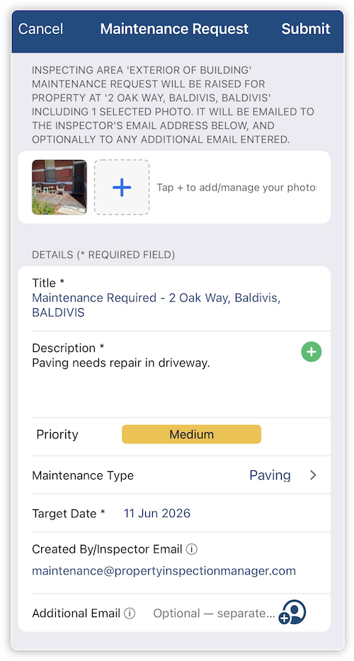 Work Maintenance Requests